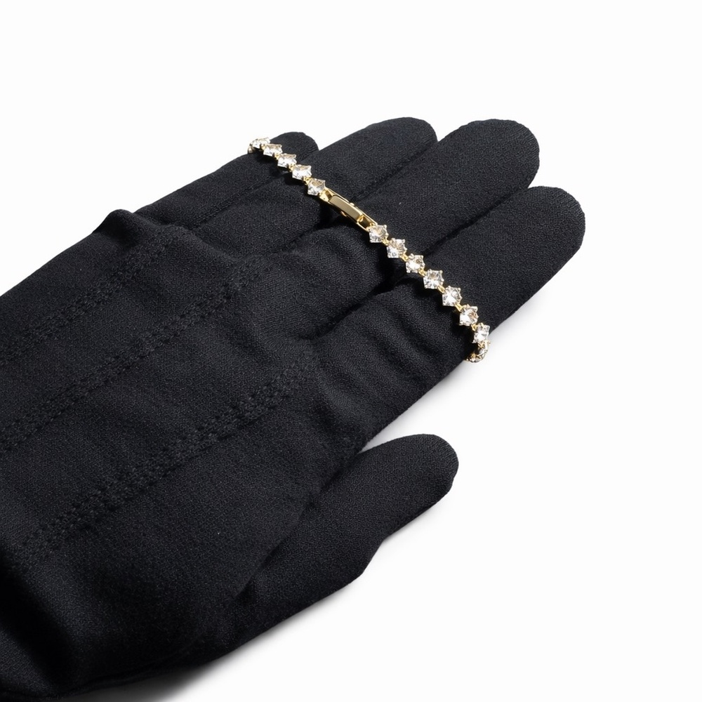 Swarovski Clear Crystal Gold-Tone Tennis Bracelet - Picture 2 of 3